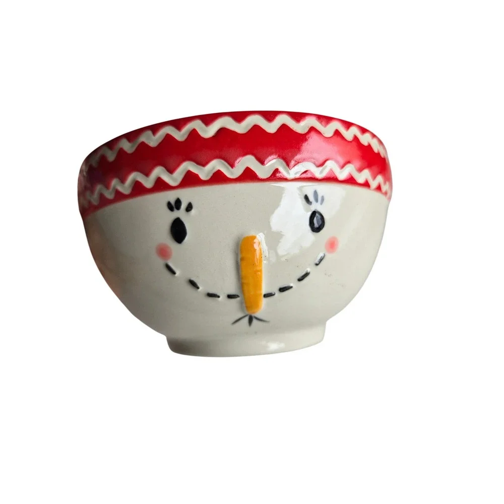 Global‎ Design Connections Santa & Snowman Ceramic Bowls Set of 2 Christmas